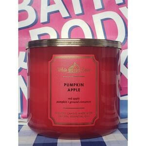 BBW Pumpkin Apple - Red Apple Pumpkin Ground Cinnamon Large 3 Wick Candle